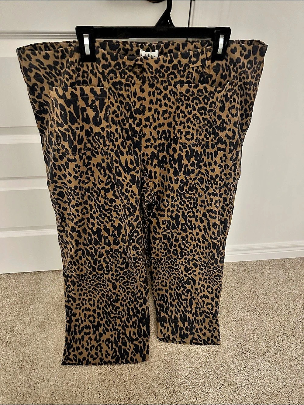 Nicole Miller Animal Print Straight Leg Pants Size 3X